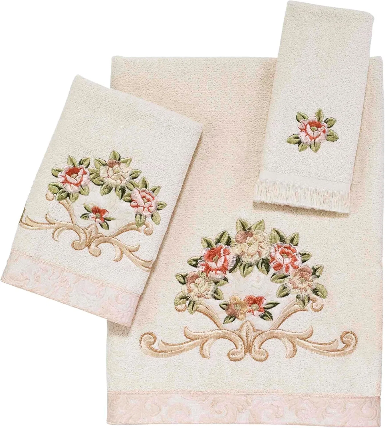 Махровая салфетка Avanti Linens Rosefan, 33x33 см, Ivory — фото 4