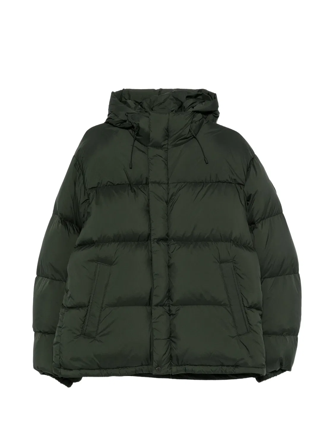 Стеганое пальто с капюшоном зеленого цвета Canada Goose, зеленый