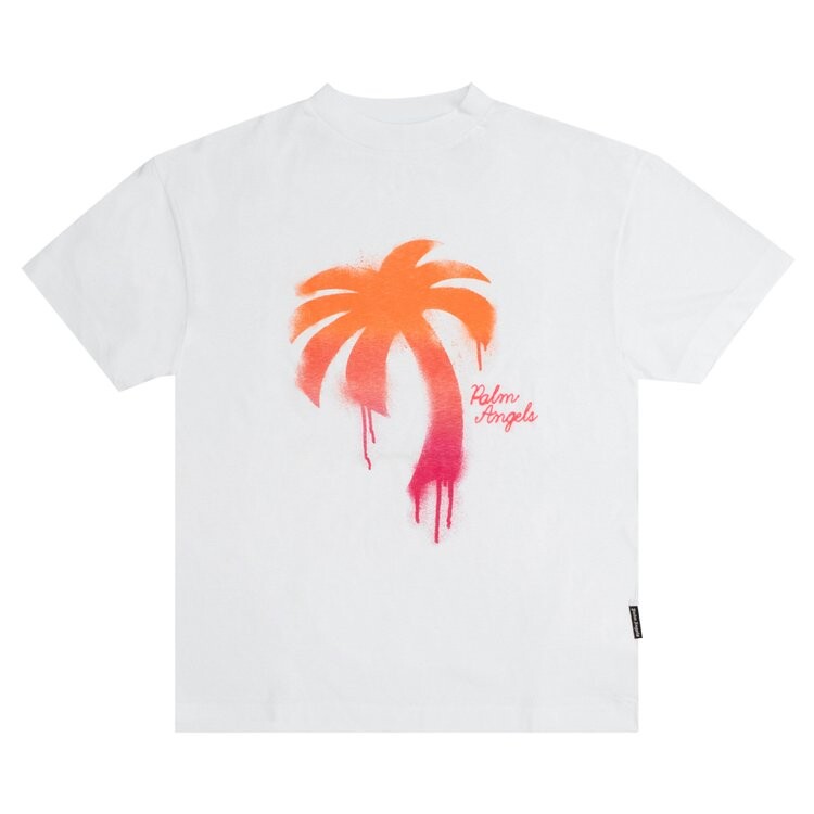 

Футболка Palm Angels The Palm Classic Tee 'White/Fuchsia', белый