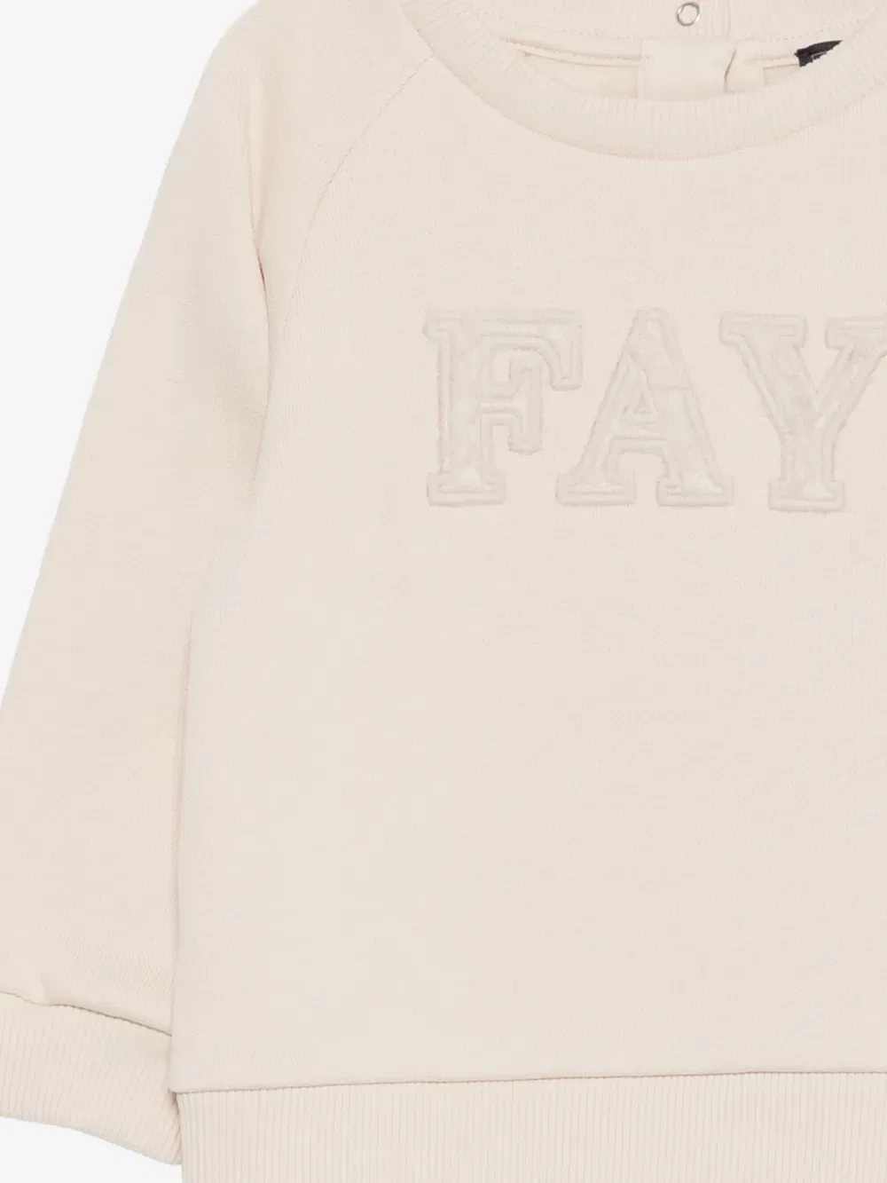 Свитер с рукавами реглан и аппликацией логотипа Fay Kids, бежевый — фото 3