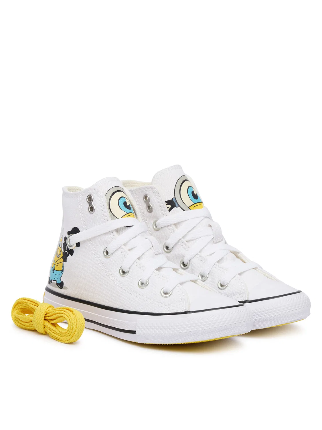 Тканевые кроссовки для мальчика Minions Chuck Taylor All Star Converse, белый — фото 2