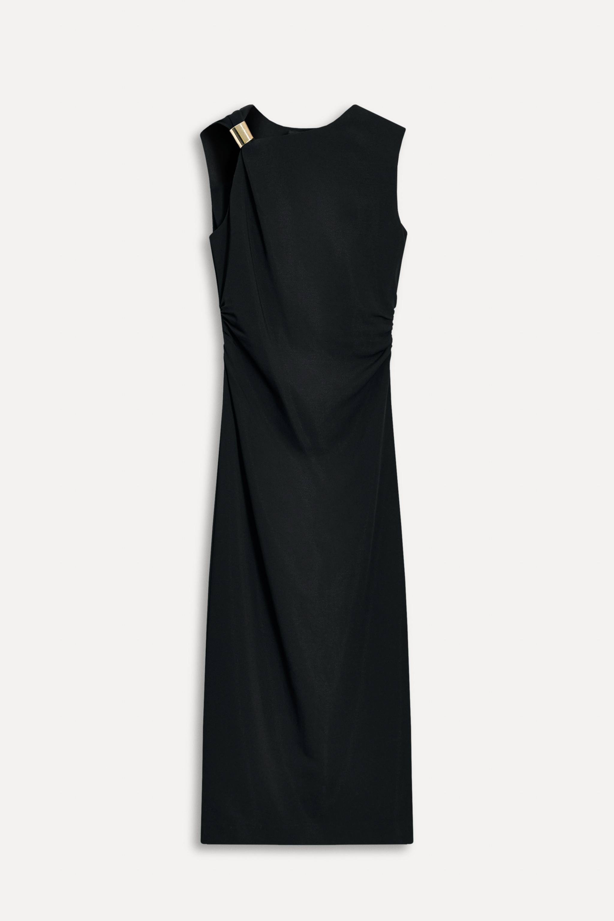 

Платье Zara Fitted Asymmetric Anniversary 50th Anniversary, черный