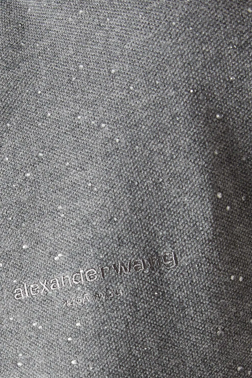 Футболка поло с кристаллами Hotfix Crystal Polo T-shirt Alexander Wang — фото 4