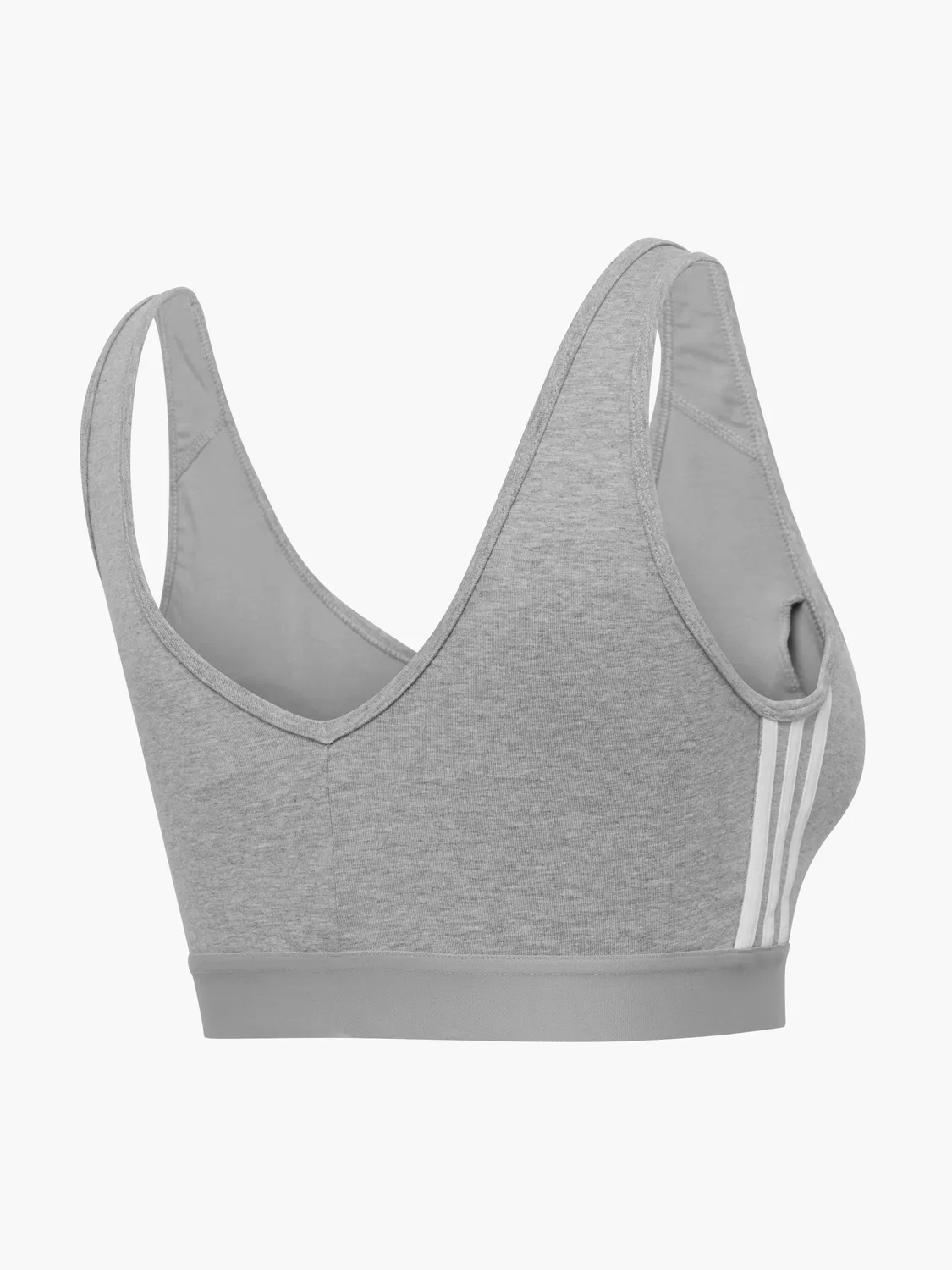 Женский спортивный топ облегающий крой Adidas, серый — фото 2