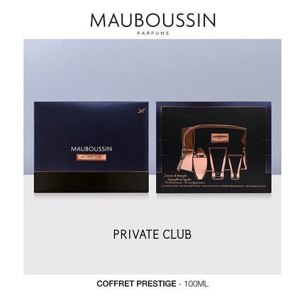 Mauboussin Prestige 2022 Private Club Eau de Parfum 100мл Гель для душа 100мл Бальзам после бритья 50мл с косметикой — фото 2