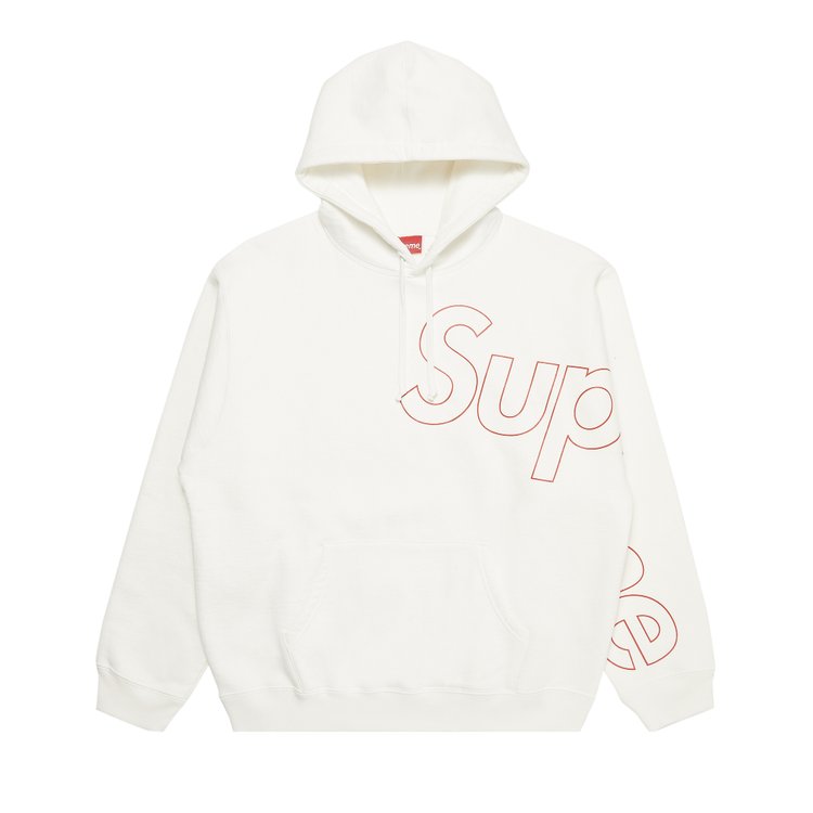 Толстовка Supreme Reflective Hooded Sweatshirt 'White', белый - фото