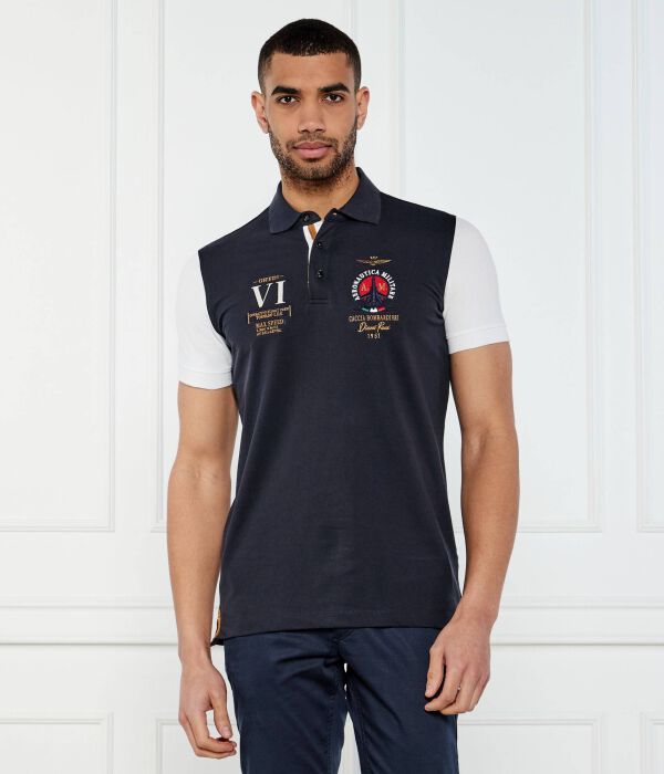 

Рубашка поло Regular fit Aeronautica Militare, синий