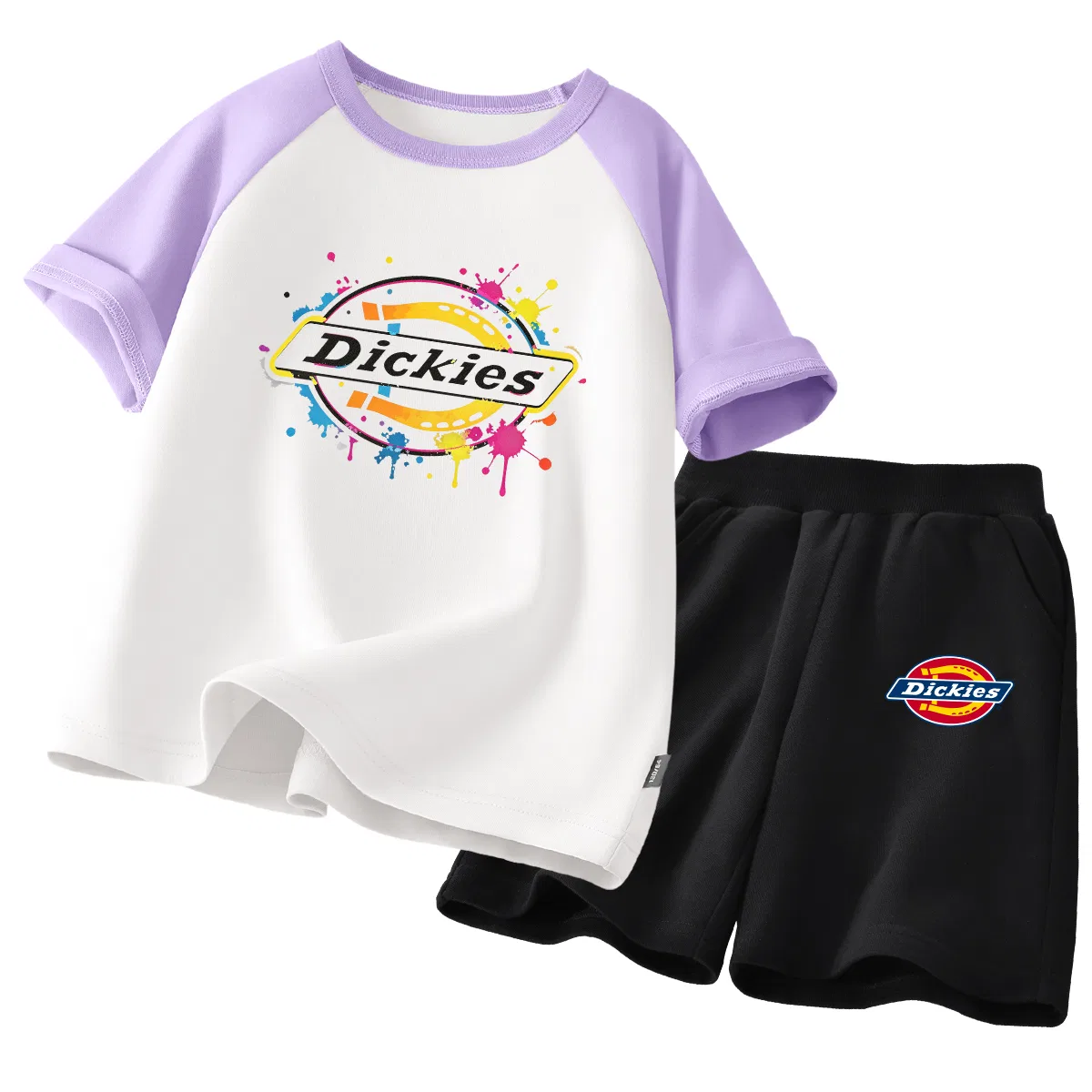 Детский спортивный костюм с логотипом Dickies, Spray Purple White+S Logo K Gray — фото 3