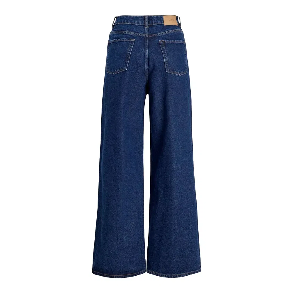 Детские джинсы для девочек с широкими штанинами Jack & jones Tokyo MR6001 Wide Leg JJXX, Blue — фото 4