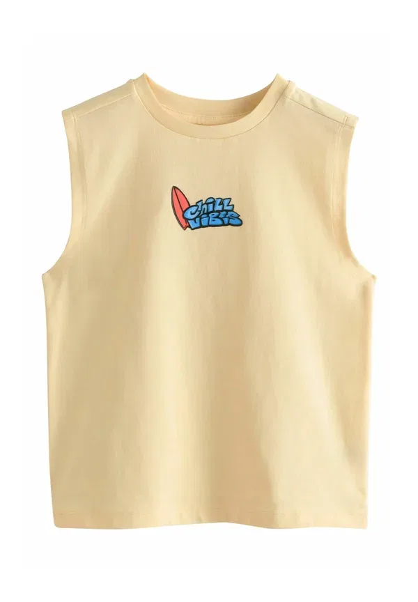 Футболки без рукавов, хлопок, Regular fit - fluro tank vest 4 pack, Next, peach, green, orange, синий/зеленый/оранжевый/персиковый — фото 4
