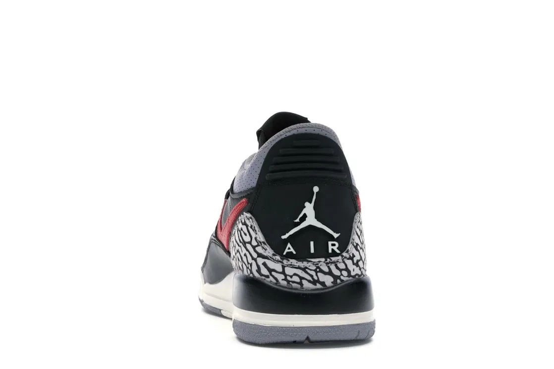 Детские кроссовки с гибридным дизайном Jordan Legacy 312 Low, Black/Gym Red-Black-Cement Grey — фото 4