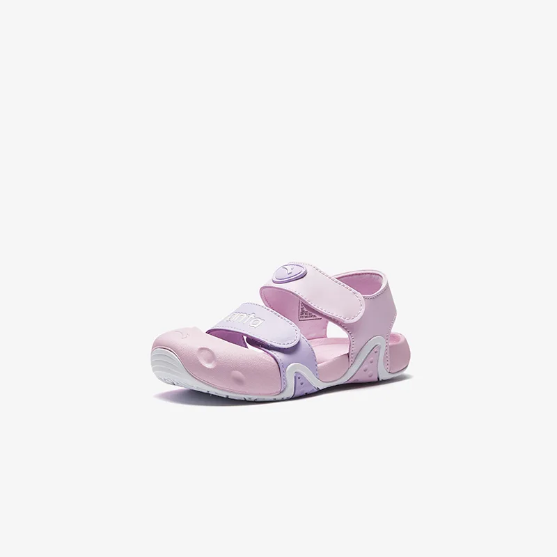 Antakids Synthetic Leather Slip Resistant Anti Kick Breathable Lightweight Cushioning Low top Toddler Shoes Pink Purple — фото 3
