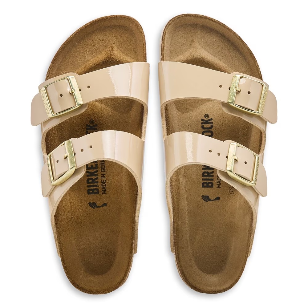 Сандалии со стелькой Arizona Birkenstock, цвет sand patent — фото 4