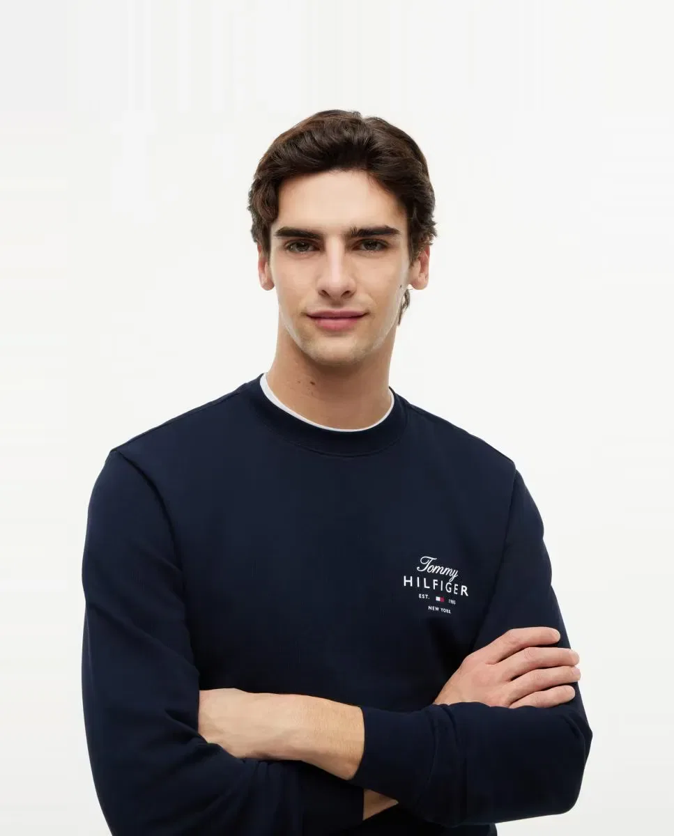 Мужская худи с принтом Tommy Hilfiger, Azul Marino — фото 3