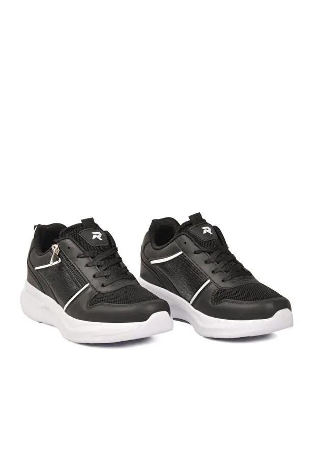 Детские спортивные кроссовки для девочек из лакированной кожи Ruffon, Black And White