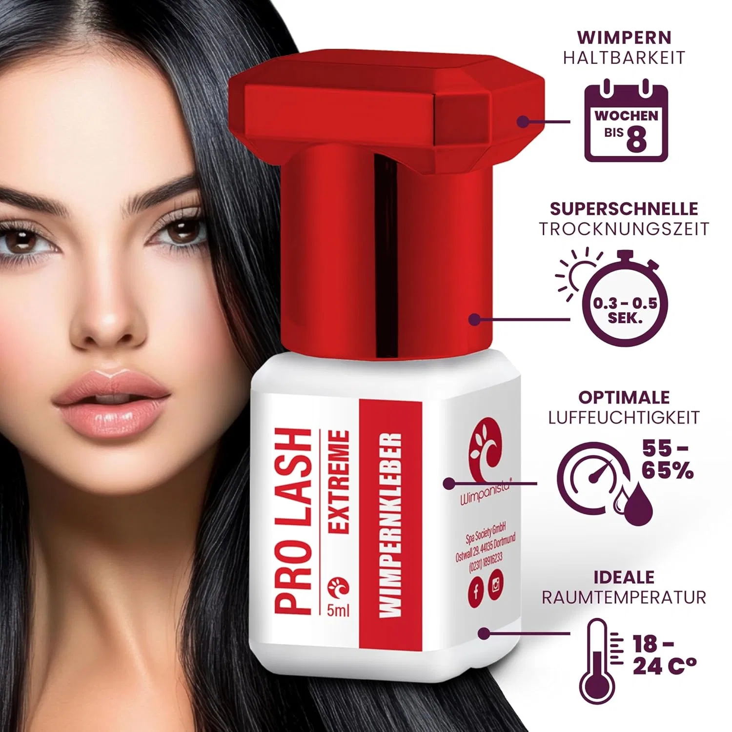 Клей для ресниц Wimpanista Pro Lash Extreme, 5 мл, Black — фото 2