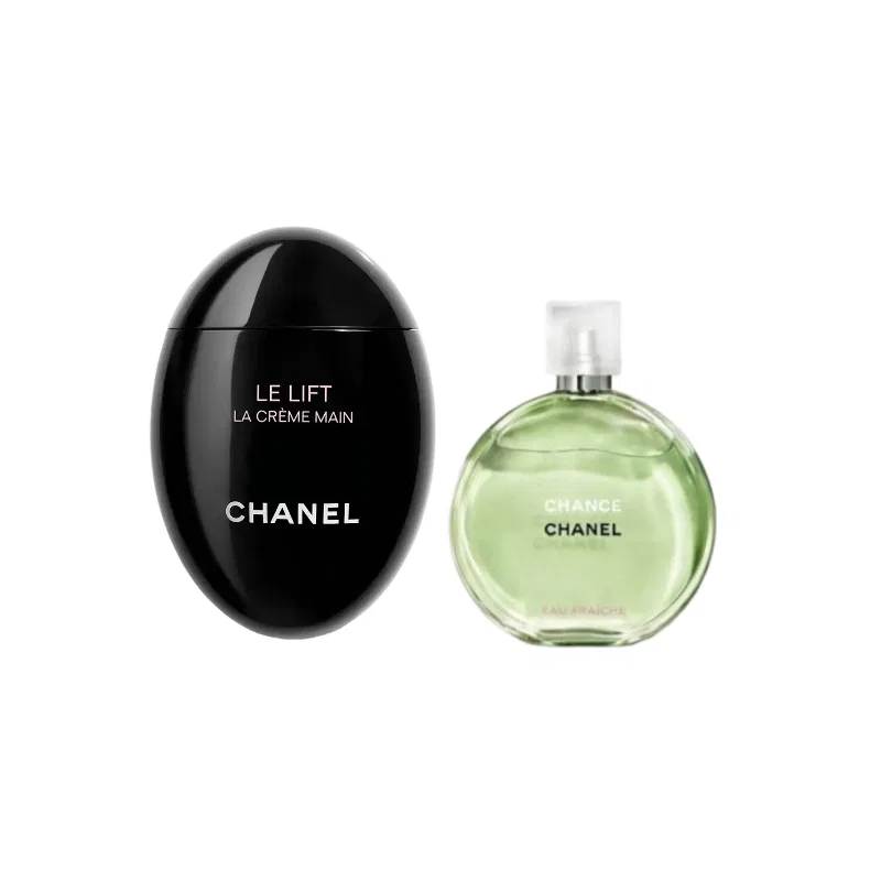 Набор для рук и парфюма CHANEL Black Wisdom Firming Hand Cream 50ml + Encounter Fresh Perfume EDT 35ml, Черный