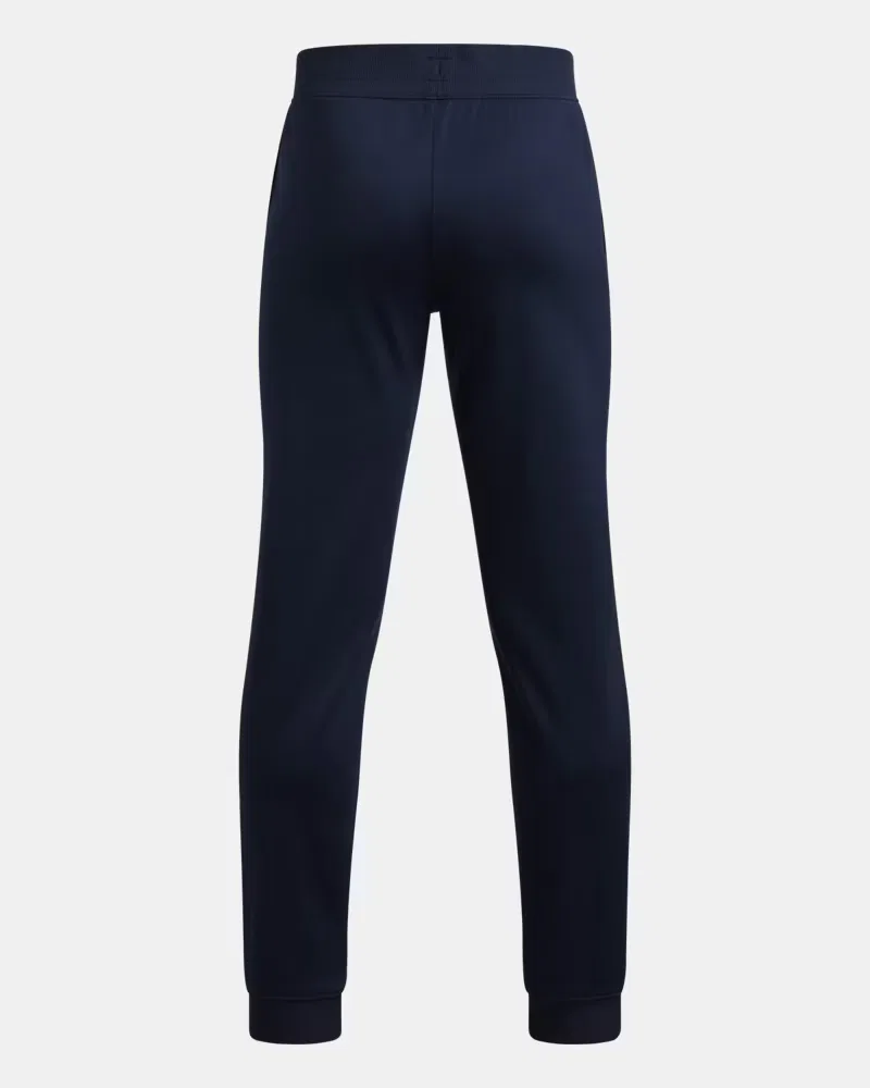 Детские брюки 63,5 см с начесом и эластичным поясом UA Icon Knit UnderArmour, Academy/White — фото 2