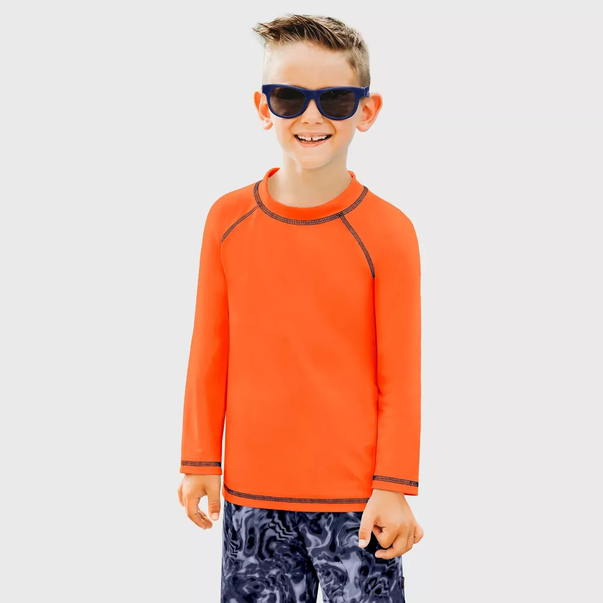 Детское рашгард для мальчиков с длинным рукавом City Threads, Orange