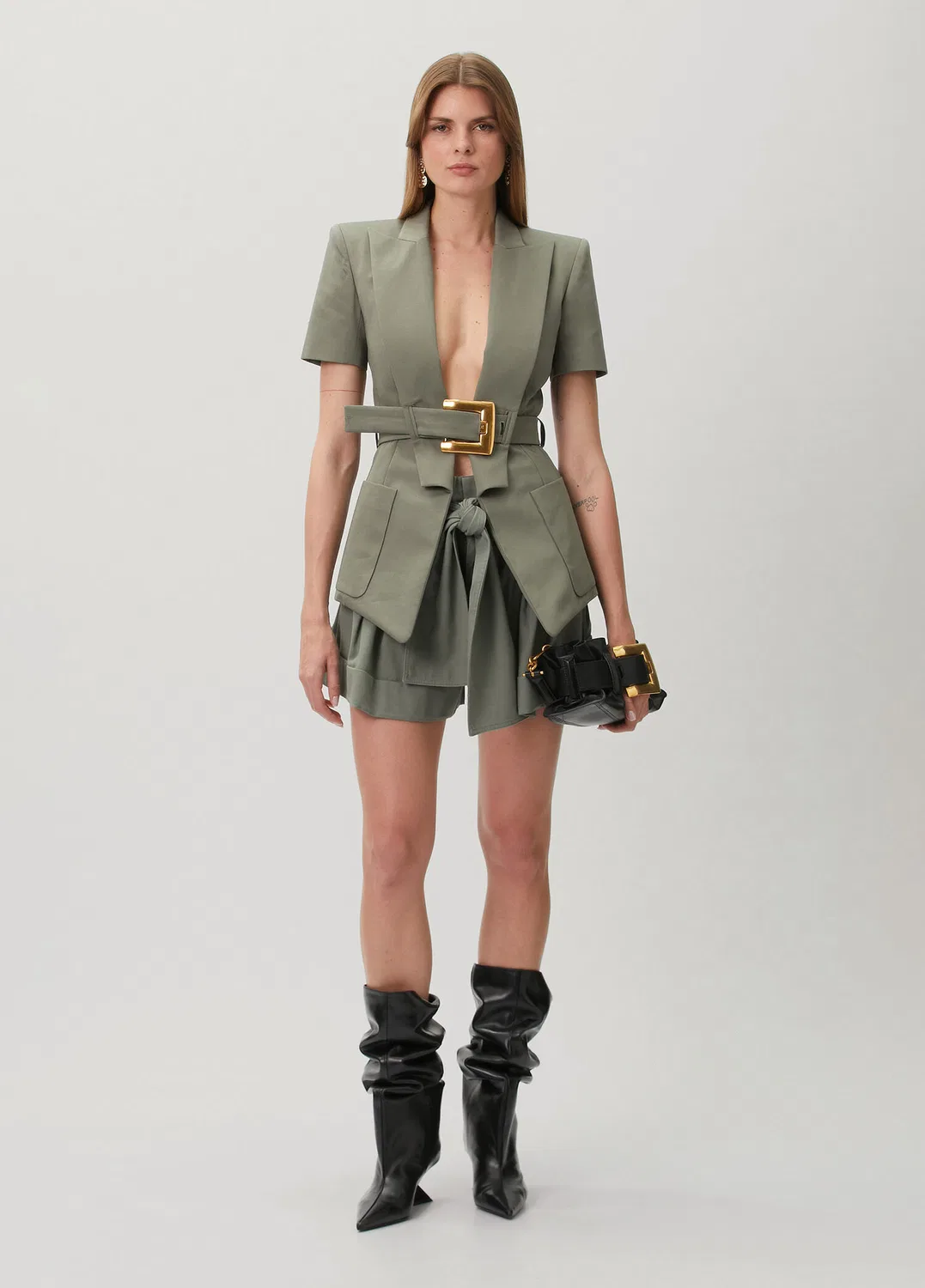 Шорты женские Balmain, зеленый