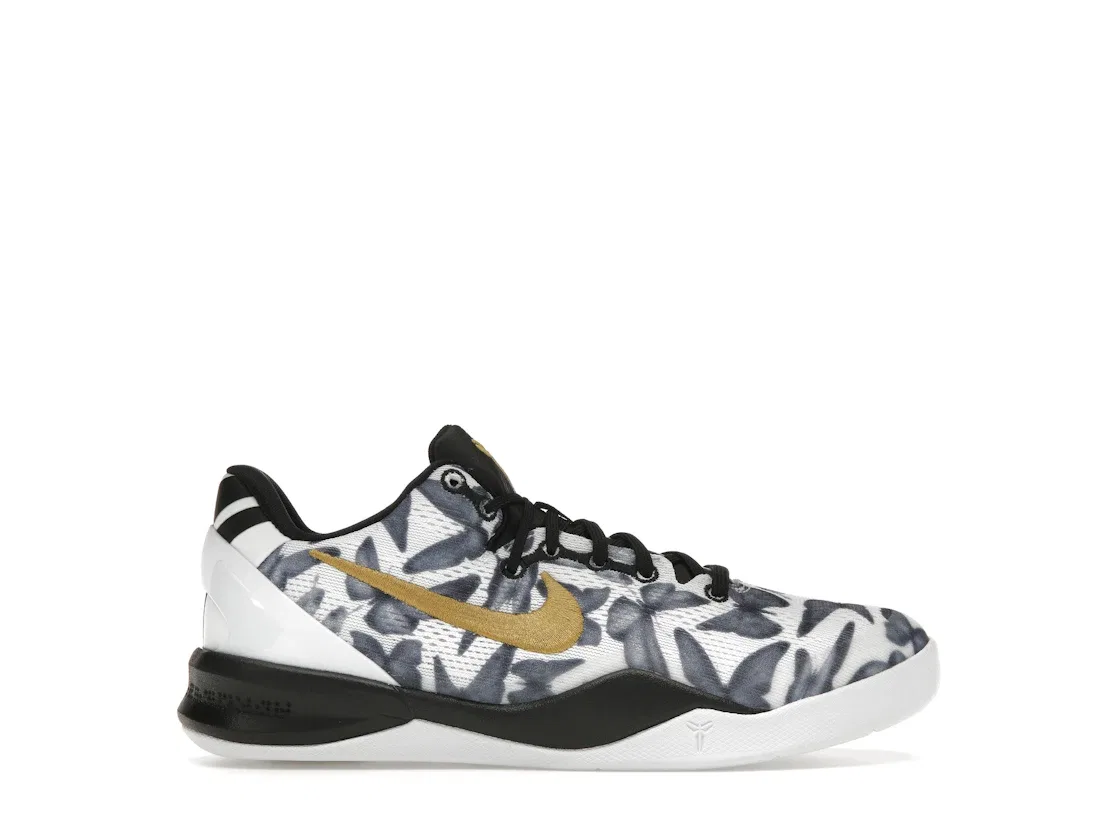 Детские кроссовки для баскетбола с принтом Nike Kobe 8 Protro Mambacita (GS) Nike, White/Metallic Gold/Black