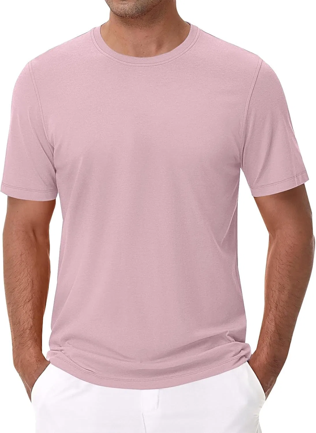 Мужская футболка с круглым вырезом, Lightweight Breathable, Pink