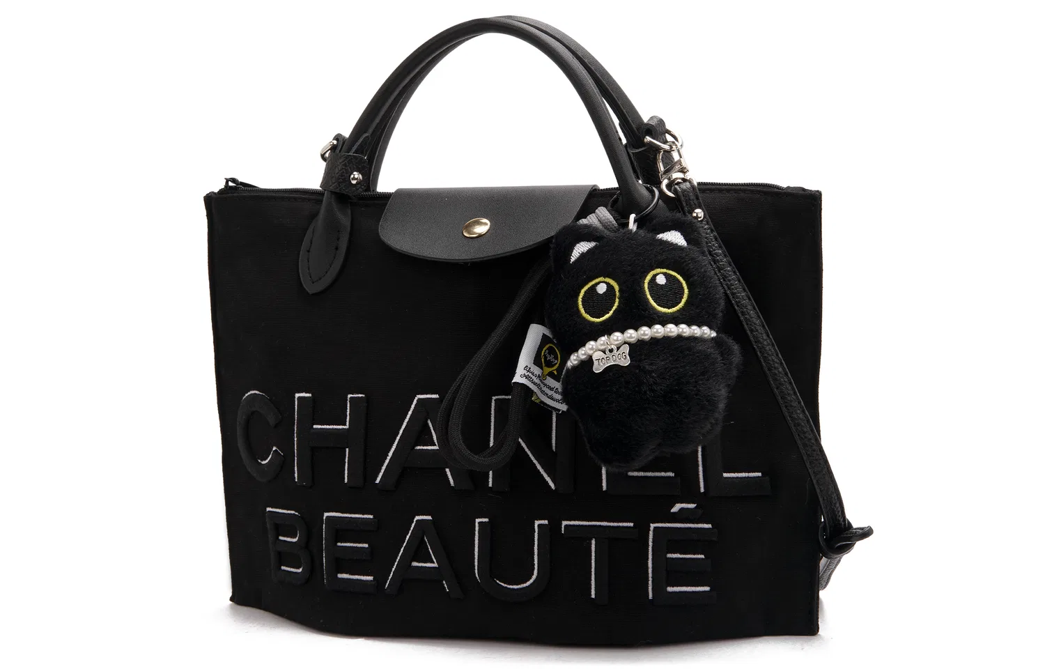 Женская косметичка из канваса Black Sugar Kitten, Jinx, Doll, Premium Refined, Elegant Romantic, CHANEL, Black — фото 3