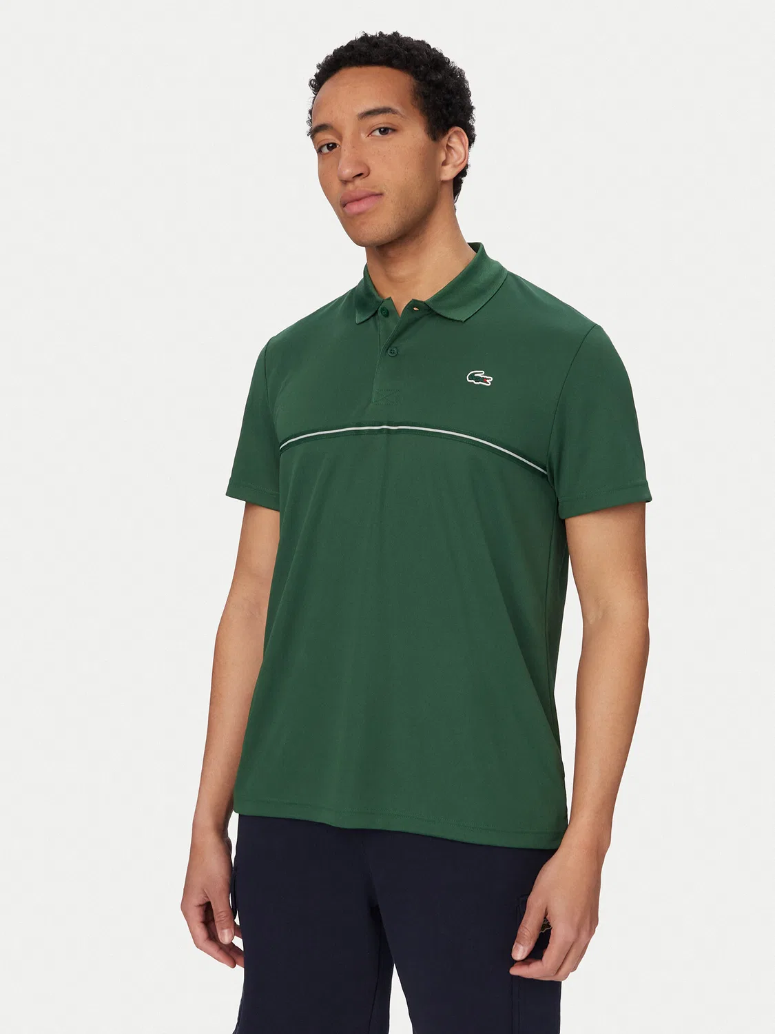 Мужское поло стандартного кроя Lacoste, зеленый