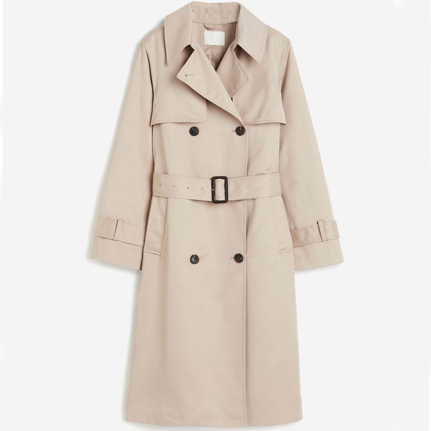 

Тренч H&M Double-breasted Twill, бежевый