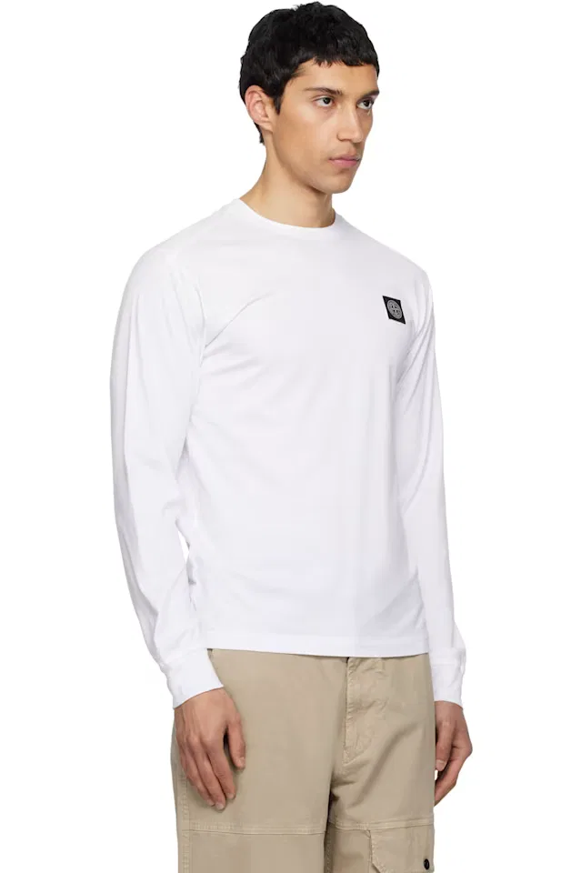 Белая футболка из хлопкового трикажа 2100031 60/2 Stone Island — фото 2