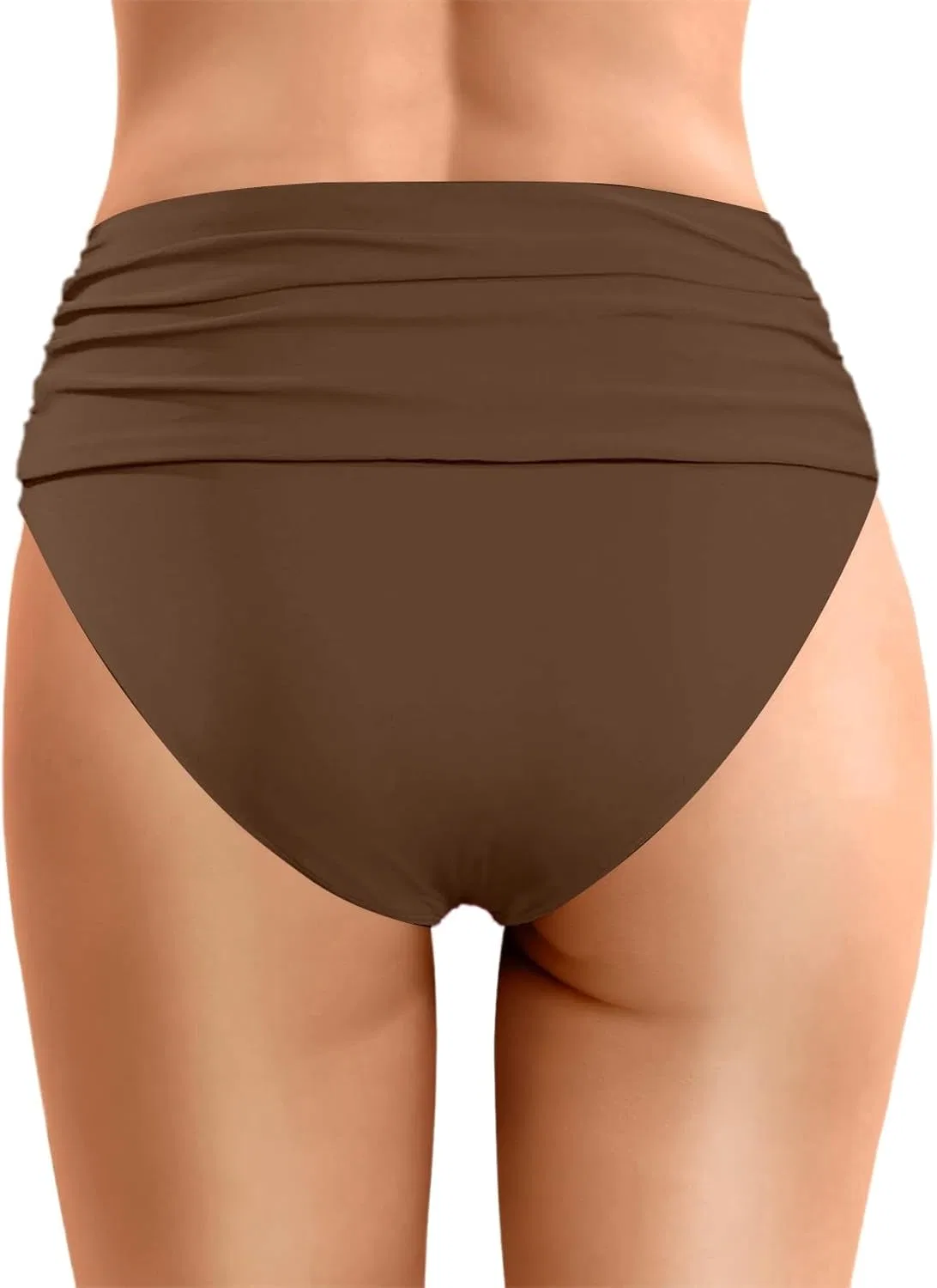 Женские бикини-шорты с высокой талией утягивающие Soft, Brown — фото 2