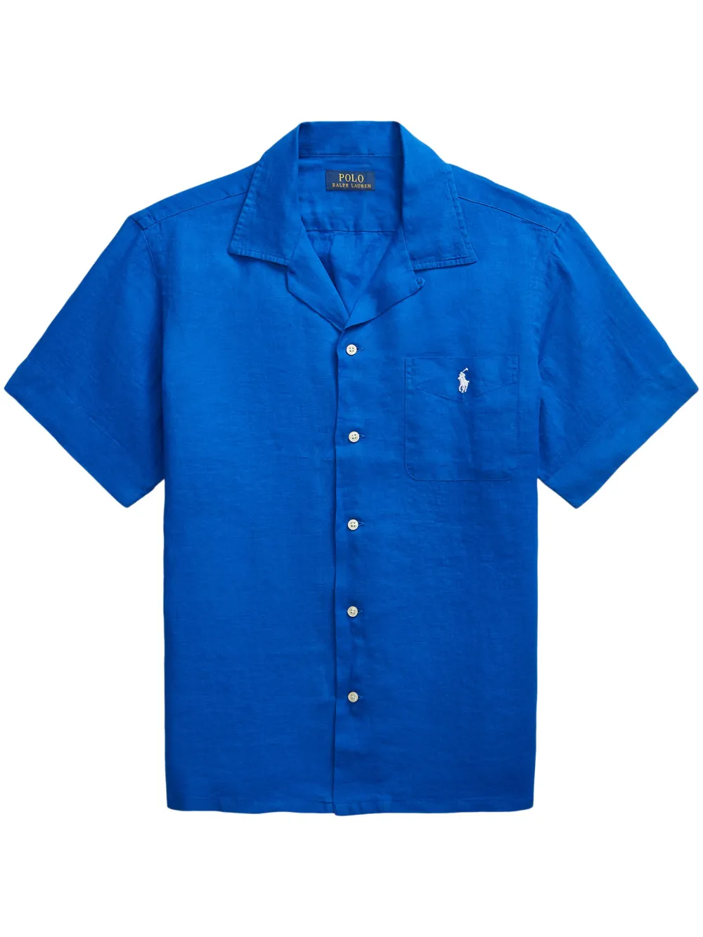 

Льняная рубашка с логотипом Polo Pony POLO RALPH LAUREN, синий