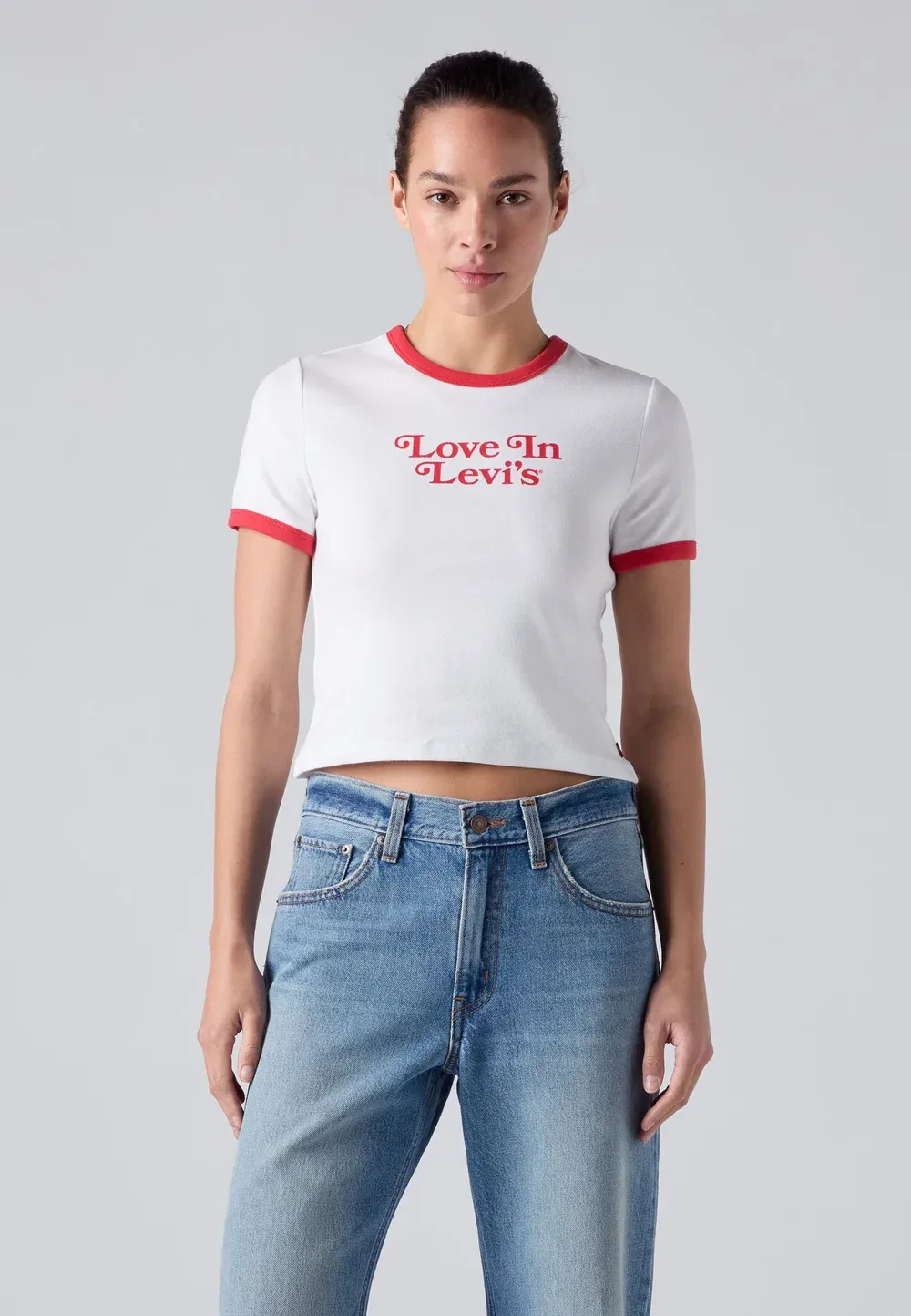 Хейз - футболка с принтом Levi'S, Love In Levi'S Bright White / True Red — фото 2
