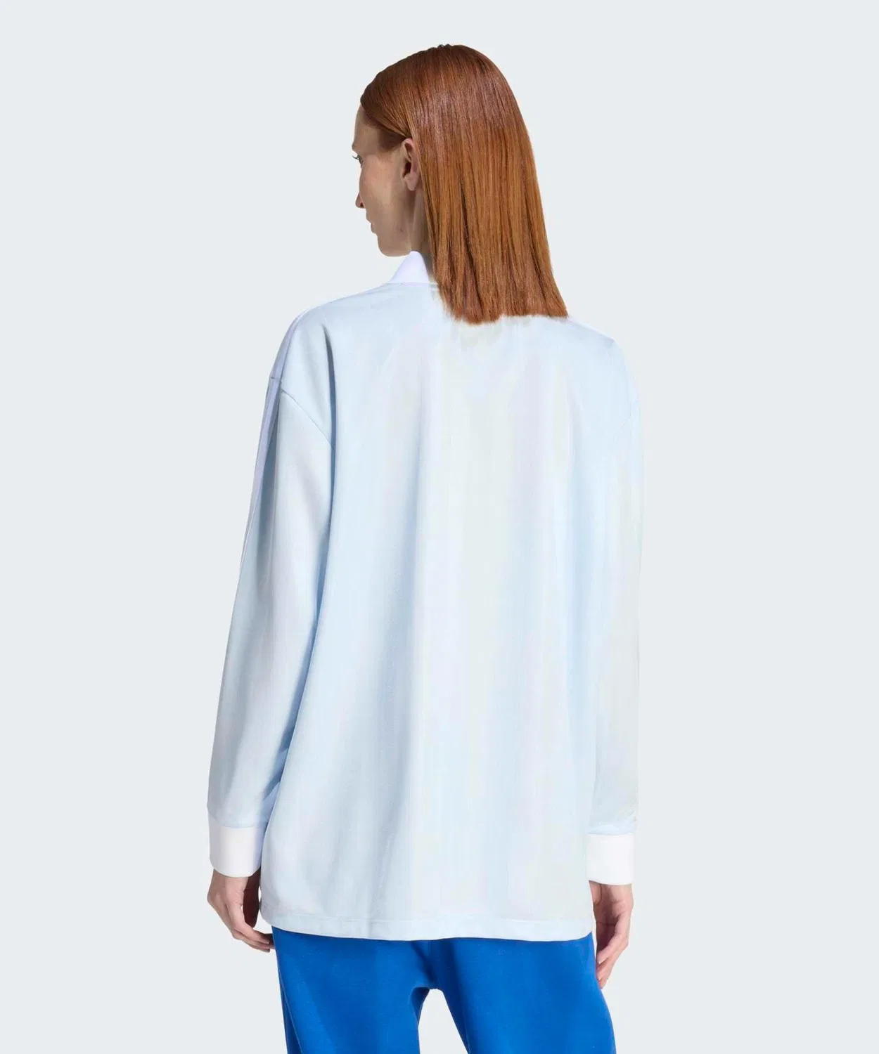 Женская футболка с длинным рукавомоверсайз Adidas Originals, Blue — фото 2
