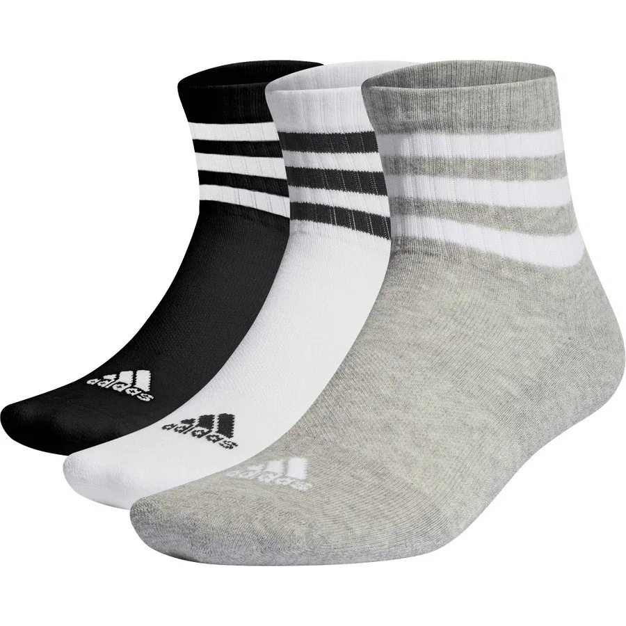 Спортивные носки с логотипом adidas 3S C SPW MID 3P, Серый — фото 2