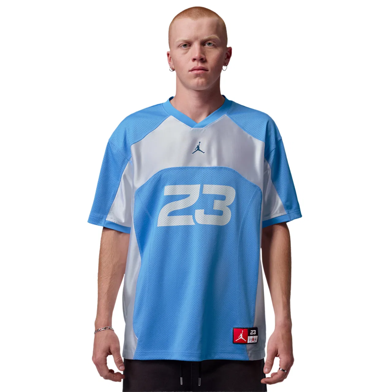 Мужская футболка с коротким рукавом, свободного кроя, Jordan Flight Jersey, Jordan, White Blue