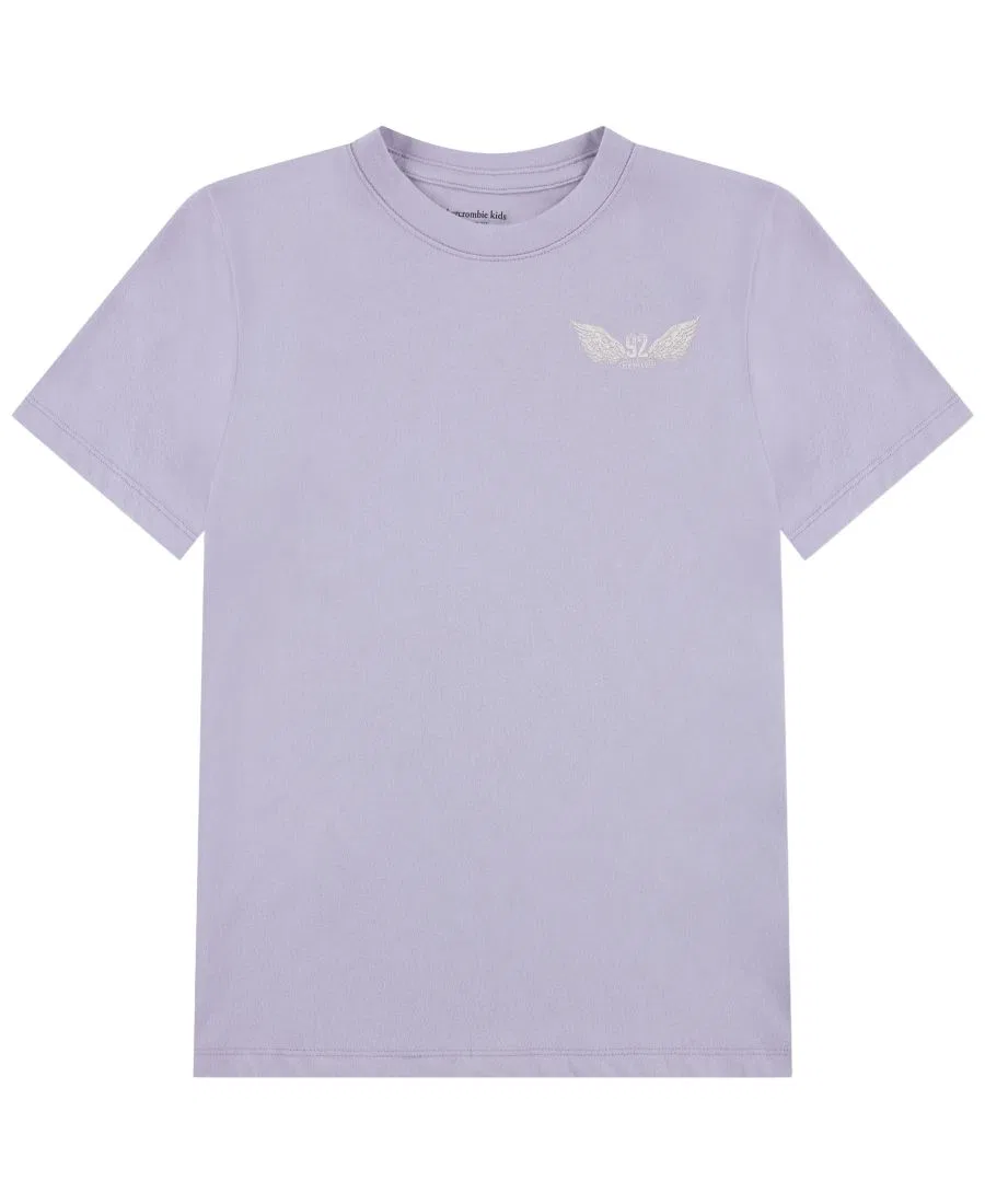 Футболка с принтом, с коротким рукавом abercrombie kids, Light Pastel Purple