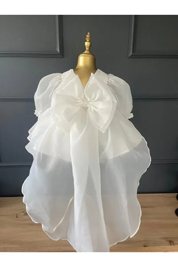 Детское платье для девочек с длинным рукавом Laresse, White — фото 2