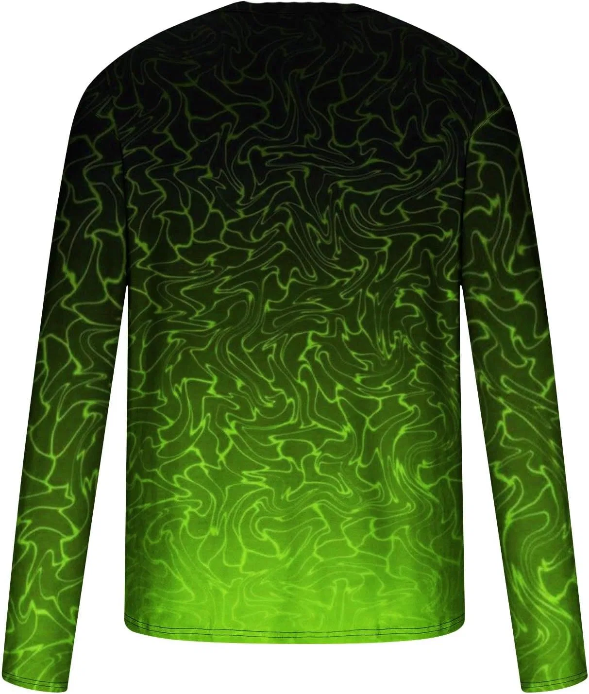 Мужская футболка с градиентом, Long Sleeve, Green — фото 2