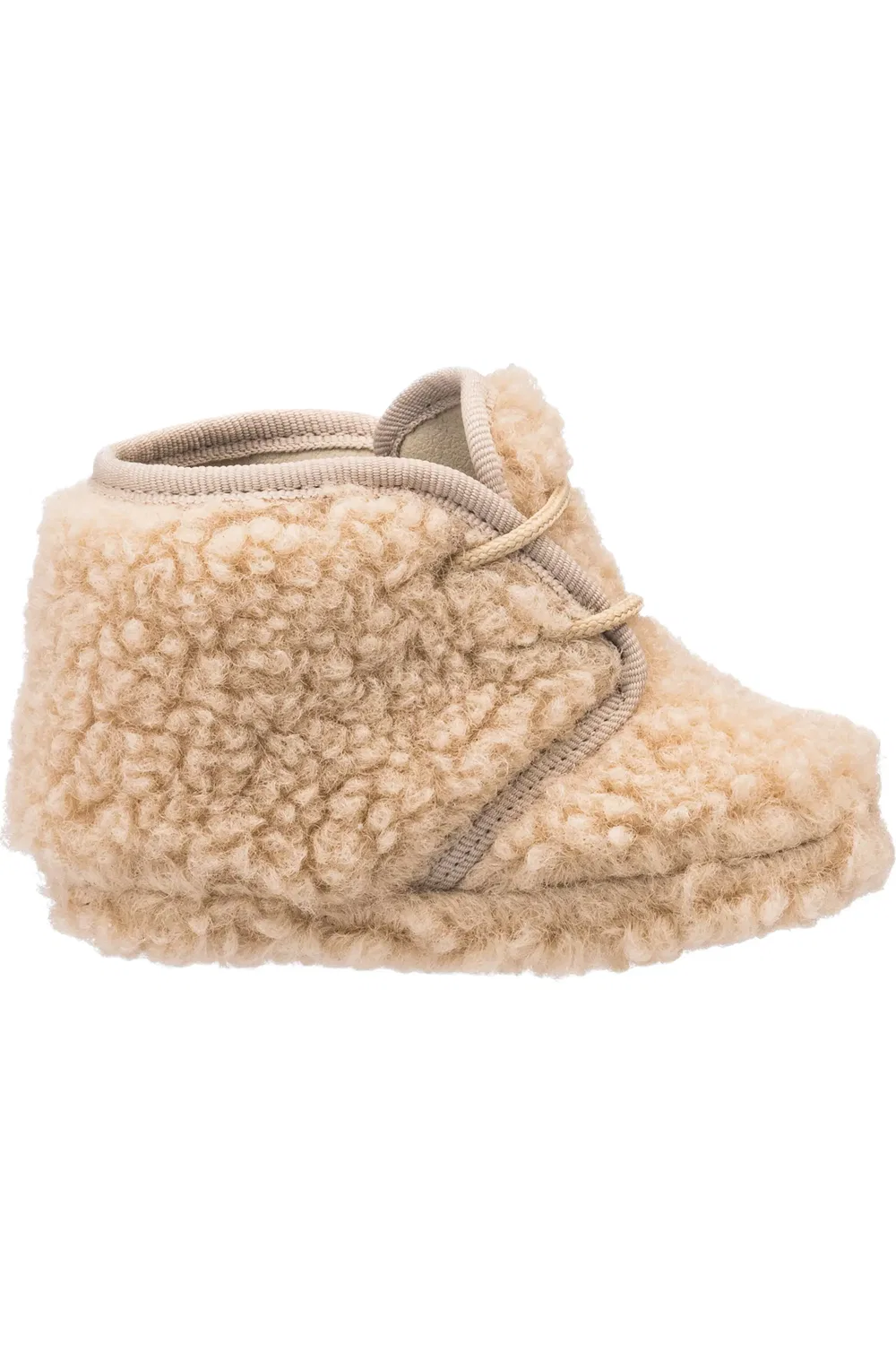 Пинетки для малышей на мягкой подошве из искусственного меха Faux Shearling Bootie Elephantito, бежевый — фото 2
