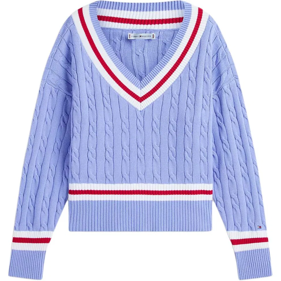 Женский свитер с V-образным вырезом Lilac Tommy Hilfiger, Lilac