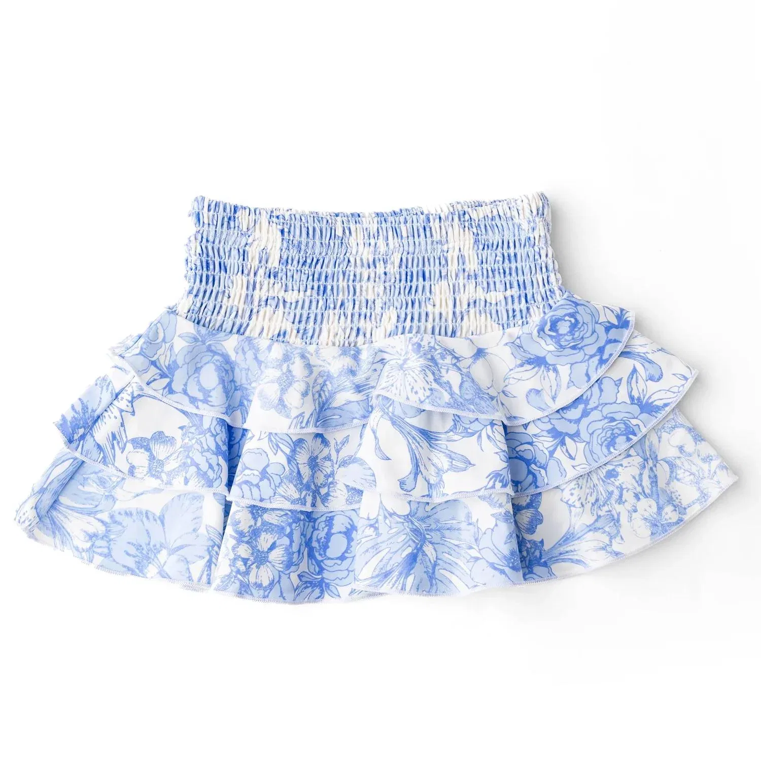 Детская юбка с цветочным принтом и резинкой Tropical Smocked shade critters, Light Blue — фото 2