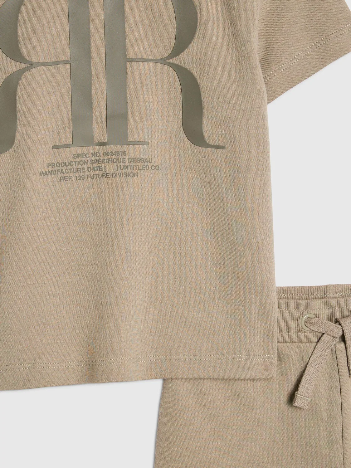 Набор футболка и шорты RR River Island, Хаки Зеленый — фото 4