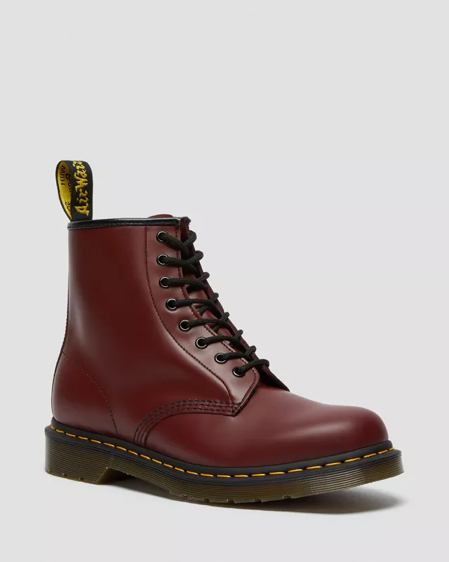 

Ботинки Dr. Martens 1460 Smooth Leather Lace Up, вишнево-красный
