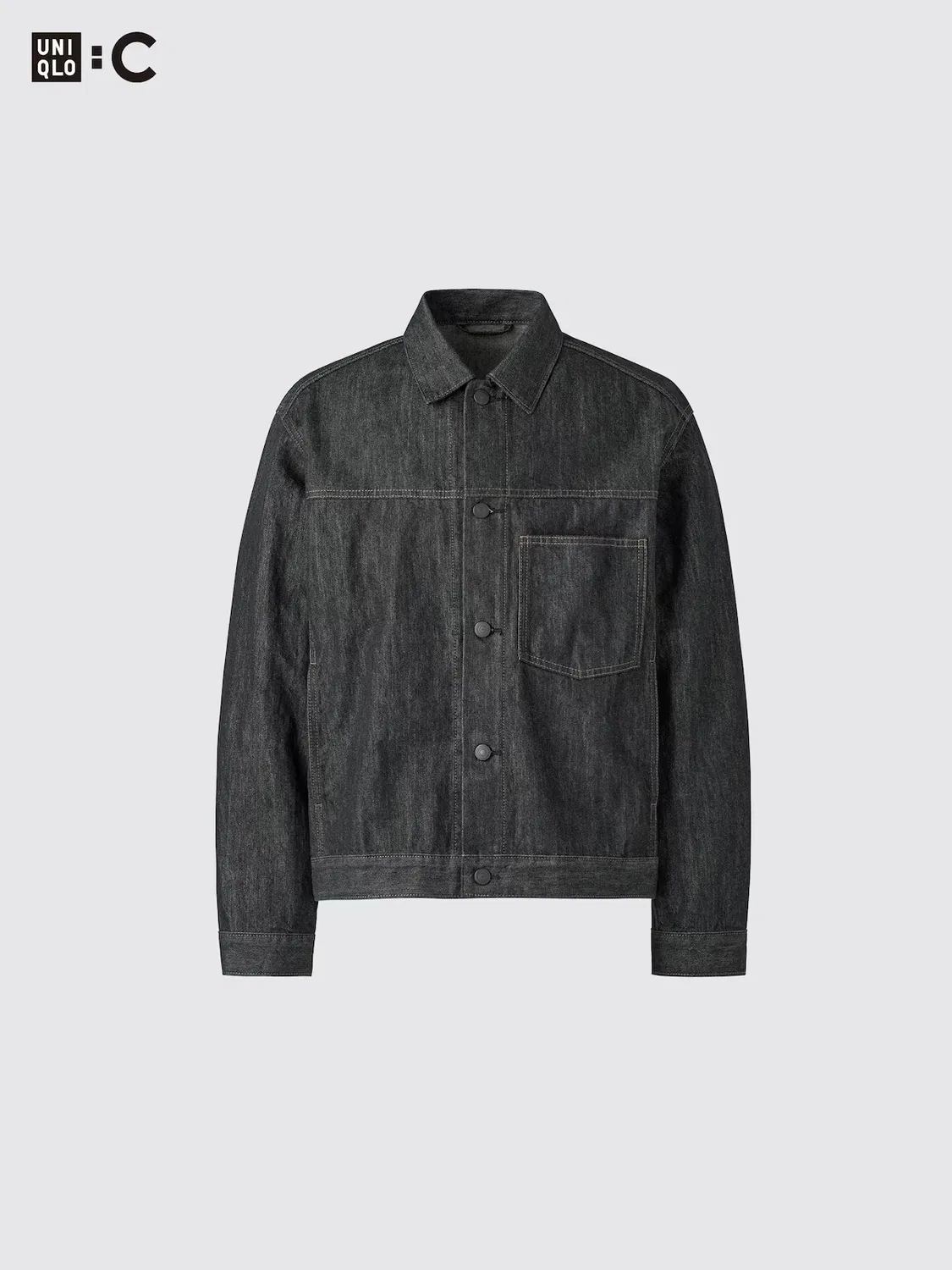 Джинсовая куртка Uniqlo, черный — фото 3