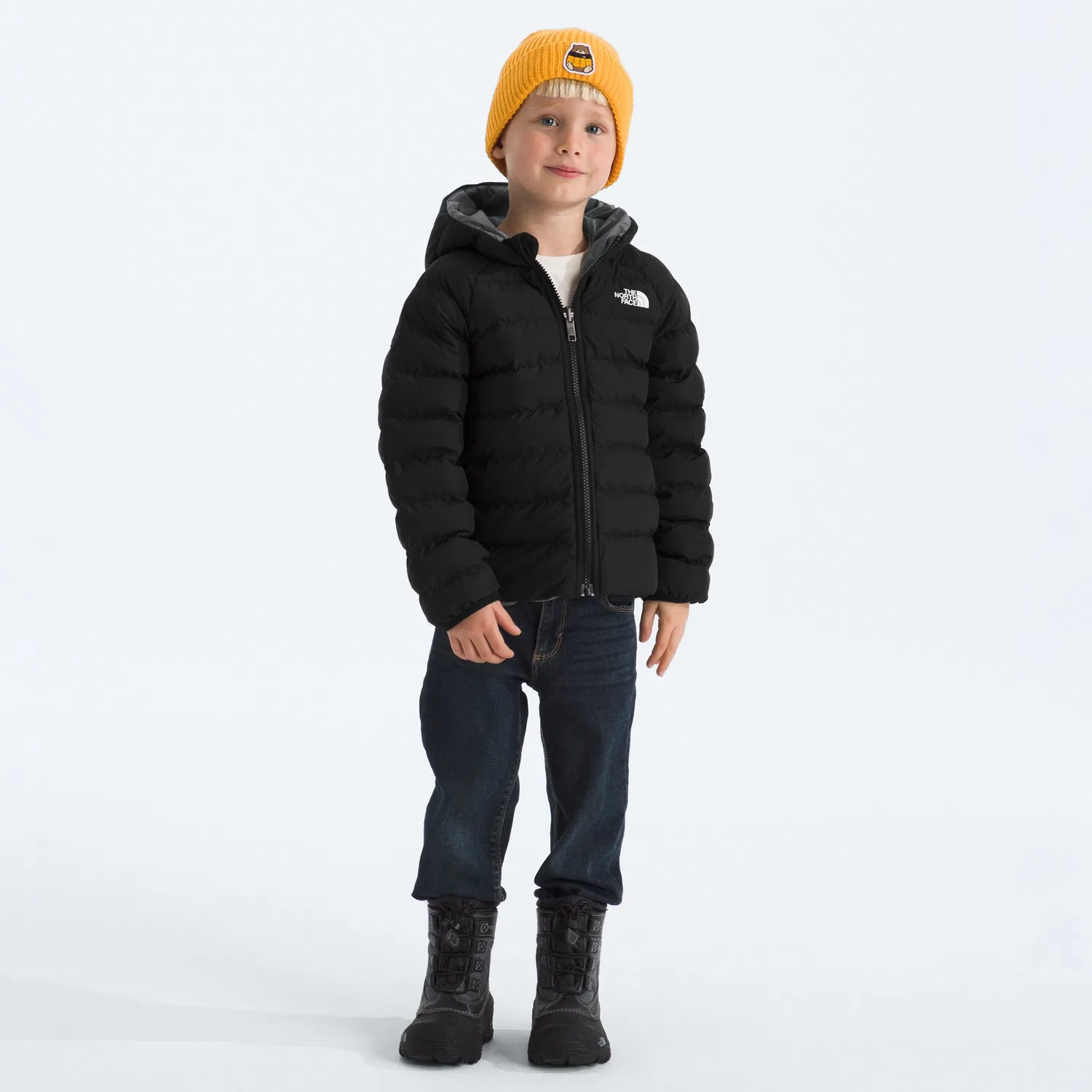 Двусторонняя утепленная куртка с капюшоном Perrito The North Face, Tnf Black/Smoked Pearl — фото 4