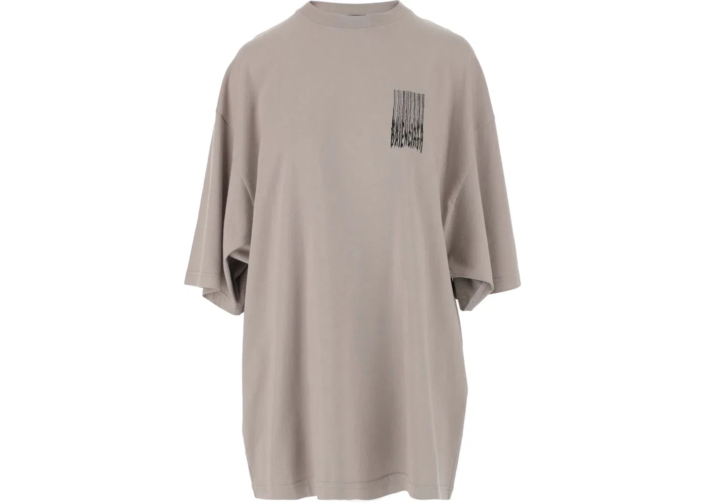 Мужская футболка с принтом Balenciaga Wide Fit Barcode T-Shirt, Grey