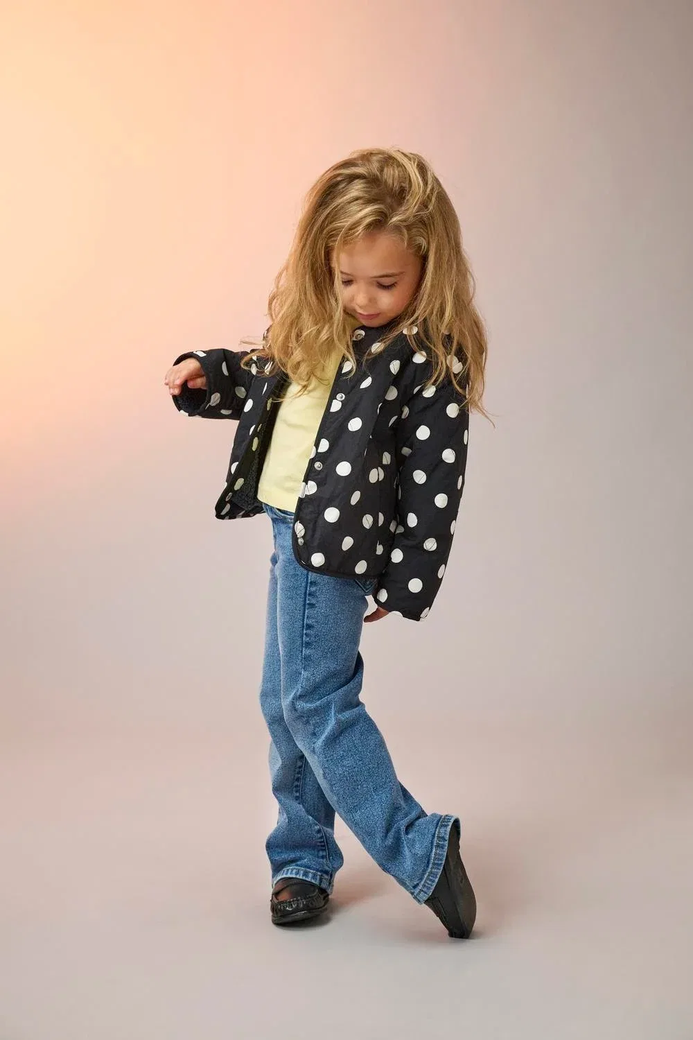 Джинсы широкие Kmgjuicy Mini Kids Only, синий — фото 3