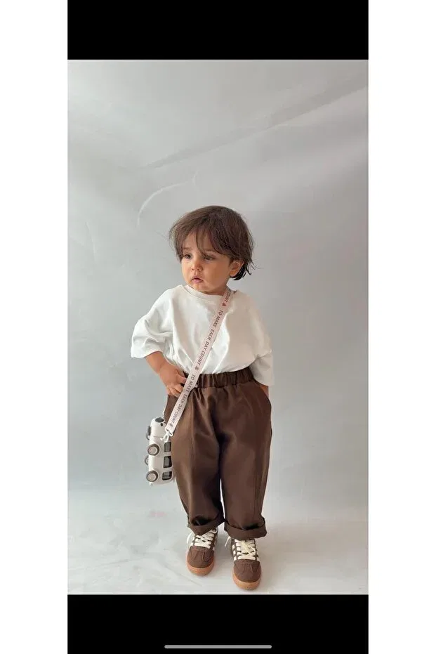 Детские брюки для девочек на резинке Mom Bohemiankids Baby Wear, Brown — фото 3