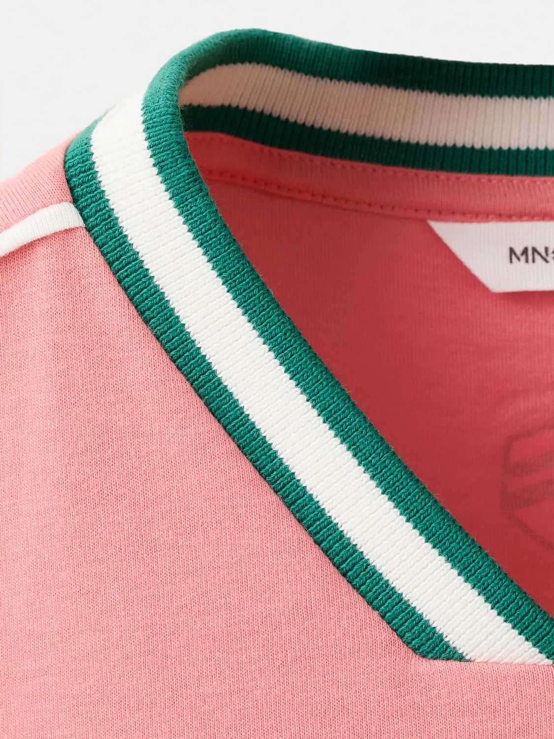 Футболка Mango Kids, розовый — фото 4